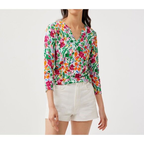 $237 NWOT Leo&Ugo Women's Floral Pullover Sweater Size 6
